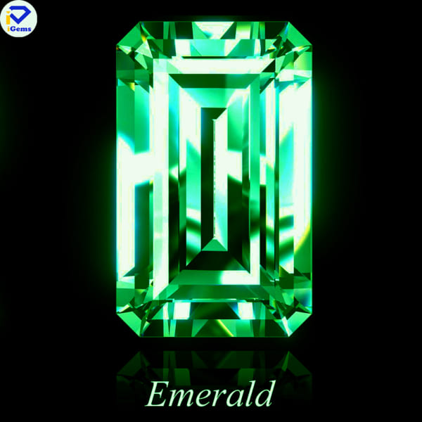 Kim Cương Moissanite Màu Xanh Lá Giác Cắt Emerald